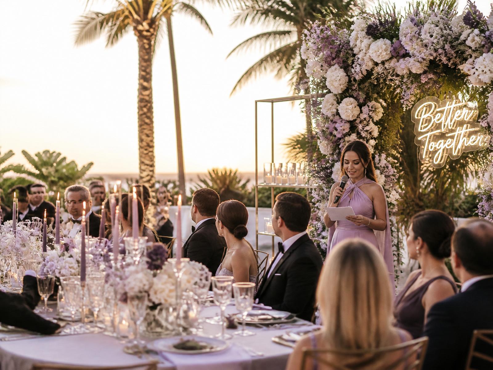 Elegant South Florida wedding reception designed by V3 Violet Events